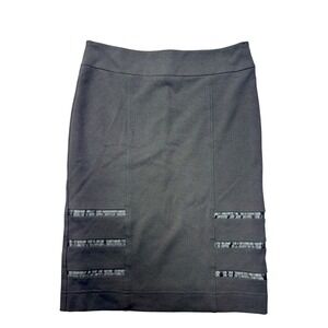 Rodika Zanian EU 36 US 6 / 8 Black Classic Formal Mini Pencil Skirt Professional